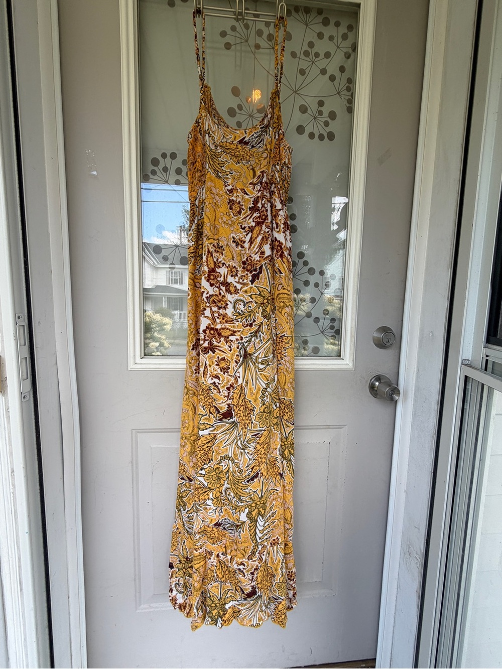 Free People Maxi Dress with adjustable Spaghetti Straps sz Medium